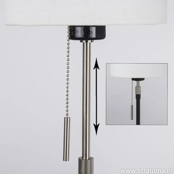 smalle_vloerlamp_zwartsta_3.webp Clearance Straluma Smalle vloerlamp zwart-staal linnen kap