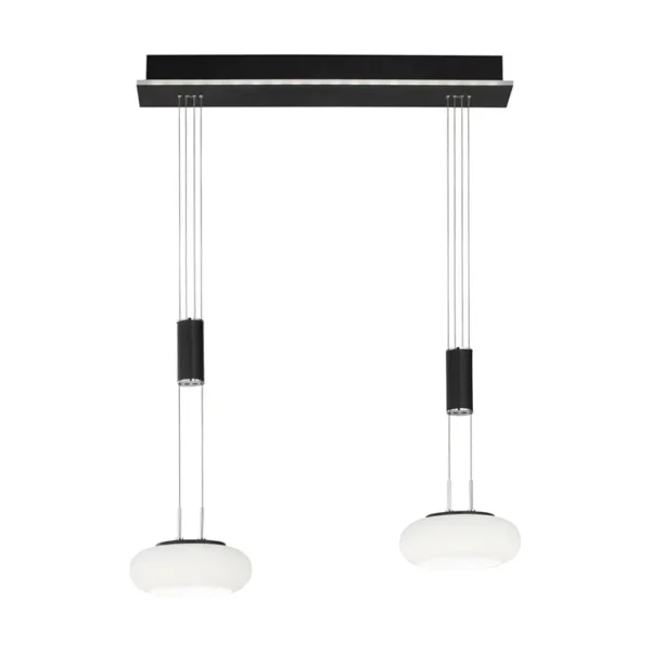 smart_hanglamp_lichts_mat_0.webp Fashion Straluma Smart hanglamp 2-lichts mat zwart met opaal glas dimbaar