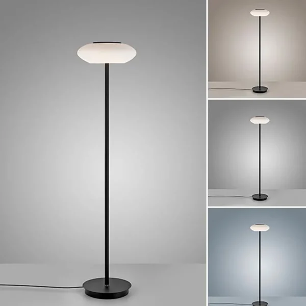 Cheap Straluma Smart vloerlamp zwart met wit glas dimbaar