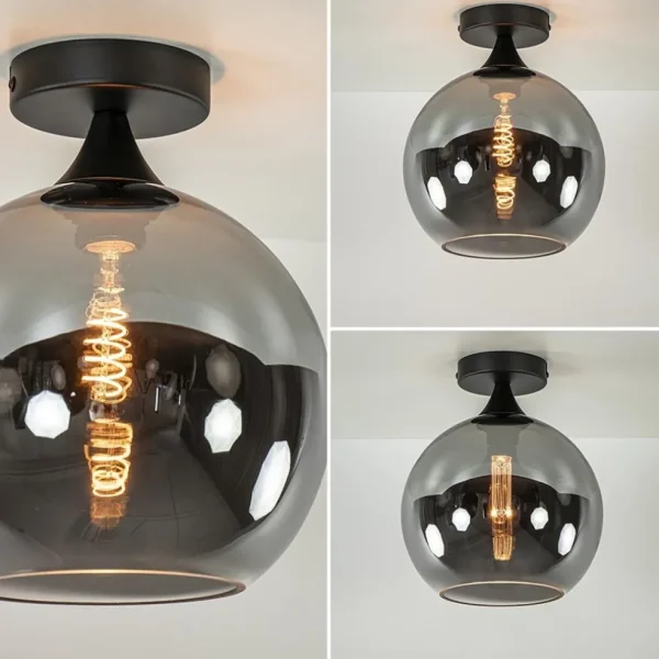 smoketitanium_plafondlamp_3.webp Best Sale Straluma Smoke/titanium plafondlamp 25 cm met zwart