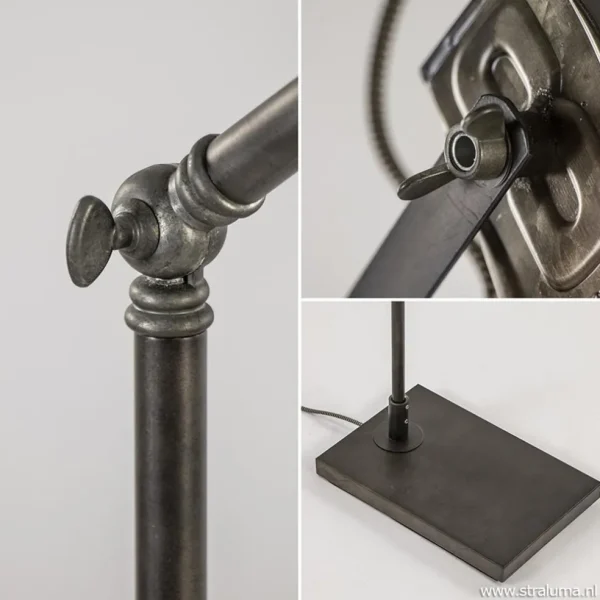 staande_leeslamp_antique__3.webp Outlet Straluma *Staande leeslamp antique brass gu10