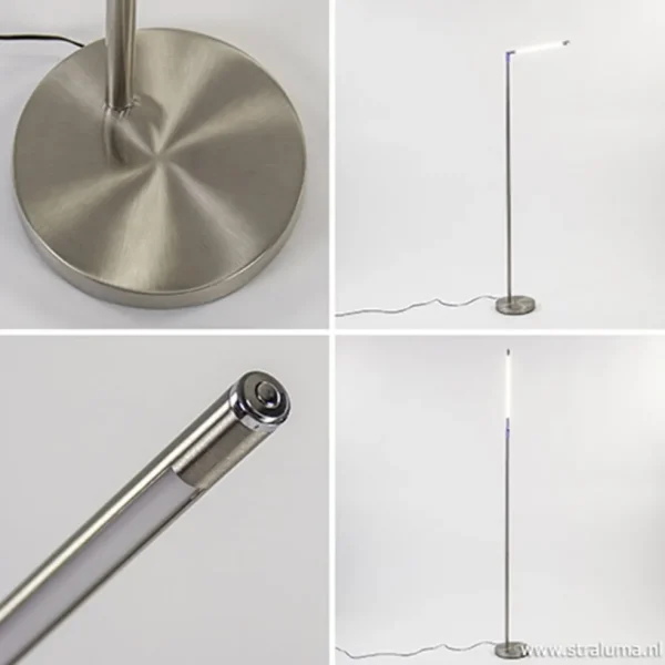 staande_leeslamp_nikkel_m_3.webp Best Sale Straluma Staande leeslamp nikkel met dimmer