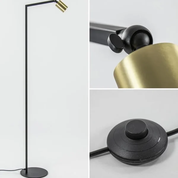Hot Straluma Staande leesspot Bounce zwart/goud