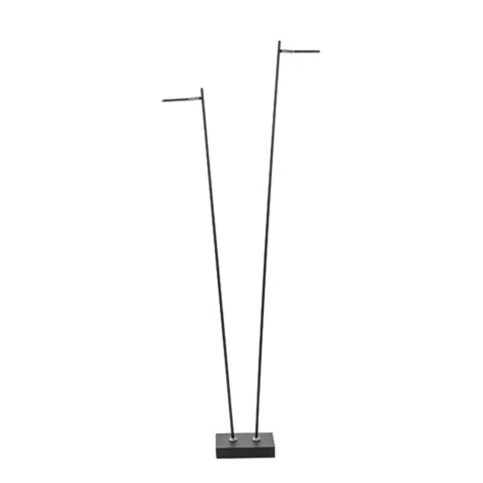 Best Sale Straluma Staande 2-lichts leeslamp zwart 2xpushdimmer