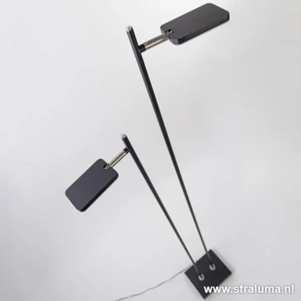staande_lichts_leeslamp_z_4.webp Best Sale Straluma Staande 2-lichts leeslamp zwart 2xpushdimmer