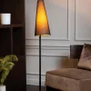 staande_schemerlamp_mat_z_4.webp Clearance Straluma Staande schemerlamp mat zwart met linnen kap