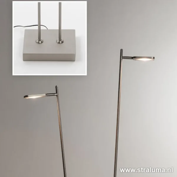Clearance Straluma Staande vloerlamp led 2 lichts staal