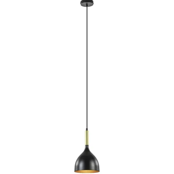 Sale Straluma Stijlvolle kleine hanglamp zwart met goud