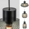 New Straluma Stijlvolle 6-lichts eettafelhanglamp zwart met smoke glas