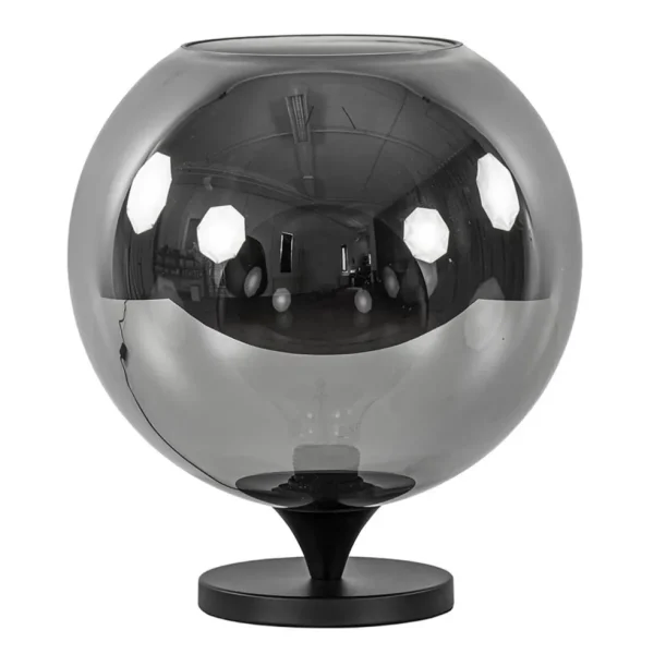 stijlvolle_tafellamp_zwar_0.webp Cheap Straluma Stijlvolle tafellamp zwart met smoke/titanium glazen bol