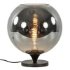 stijlvolle_tafellamp_zwar_1.webp Cheap Straluma Stijlvolle tafellamp zwart met smoke/titanium glazen bol