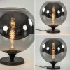 stijlvolle_tafellamp_zwar_3.webp Cheap Straluma Stijlvolle tafellamp zwart met smoke/titanium glazen bol