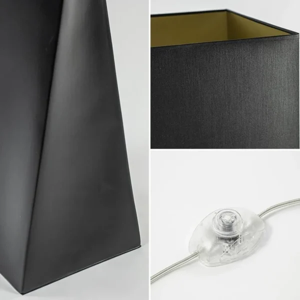 stijlvolle_vloerlamp_zwar_3.webp Best Sale Straluma Stijlvolle vloerlamp zwart keramiek met hoge kap