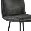 Clearance Straluma Stoere barkruk met bull lederen zitting antraciet