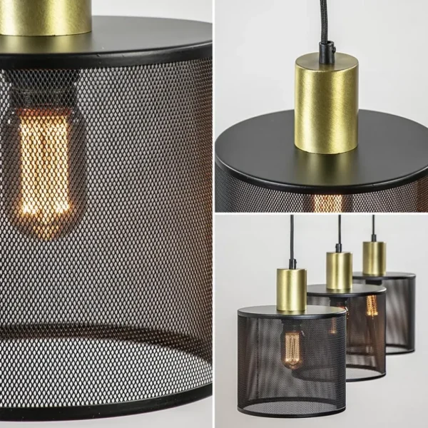 stoere_lichts_hanglamp_ma_2.webp Clearance Straluma Stoere 3-lichts hanglamp mat zwart met goud