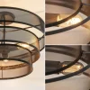New Straluma Stoere ronde plafondlamp mat zwart metaal 56 cm