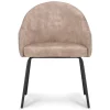Clearance Straluma Stoffen armstoel sand met smalle metalen poot