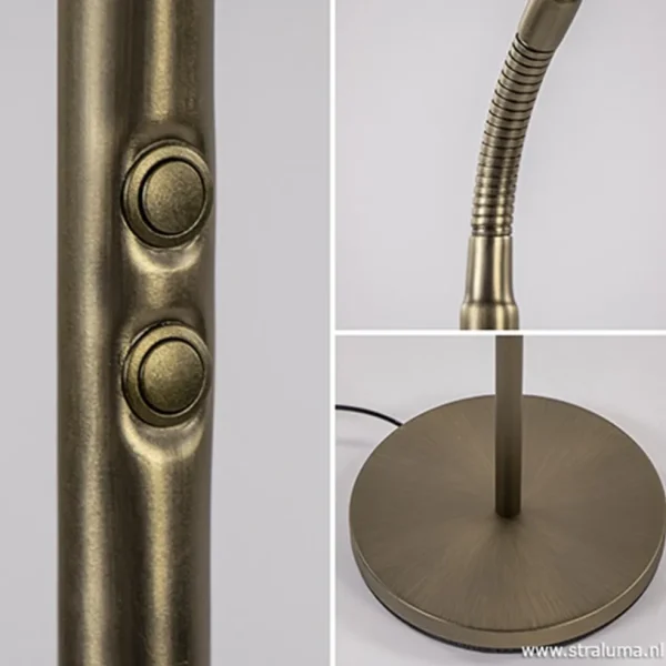 strak_klassieke_leeslamp__3.webp New Straluma Strak klassieke leeslamp brons dimbaar