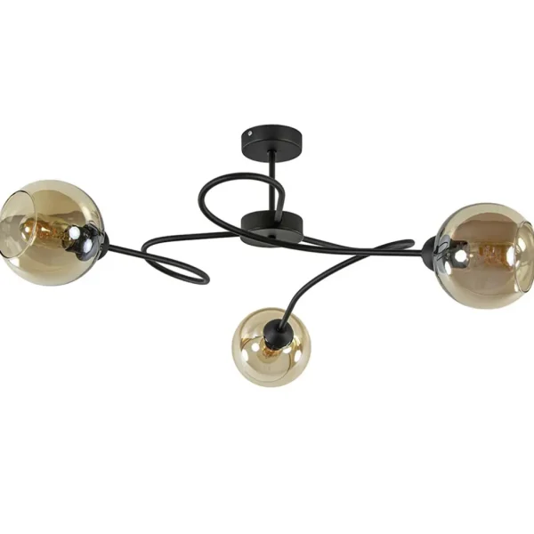 strak_klassieke_plafondla_0-2.webp Online Straluma Strak klassieke plafondlamp met amber glazen bollen