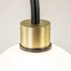 New Straluma Strak klassieke tafellamp zwart met opaal glas