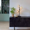 Best Sale Straluma Strak klassieke tafellamp zwart met amber glas