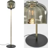 Flash Sale Straluma Strak klassieke vloerlamp brons met zwart en smoke glas