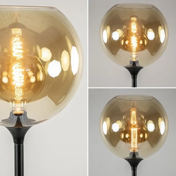 strak_klassieke_vloerlamp_3-1.webp Shop Straluma Strak klassieke vloerlamp zwart met amber glas 30 cm