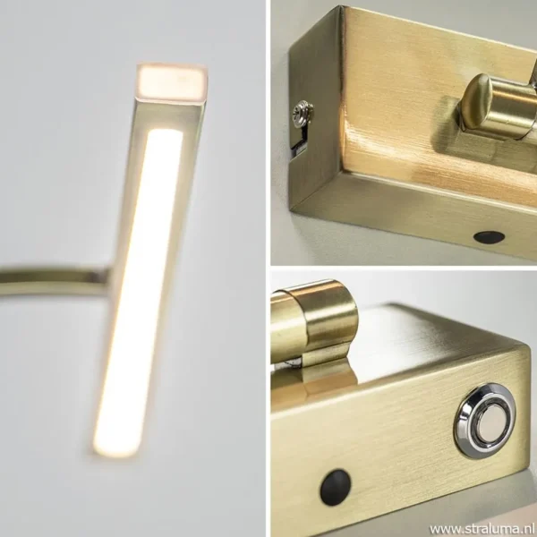 Outlet Straluma Strak klassieke wandlamp brons dimbaar LED