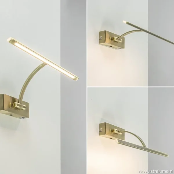 Outlet Straluma Strak klassieke wandlamp brons dimbaar LED