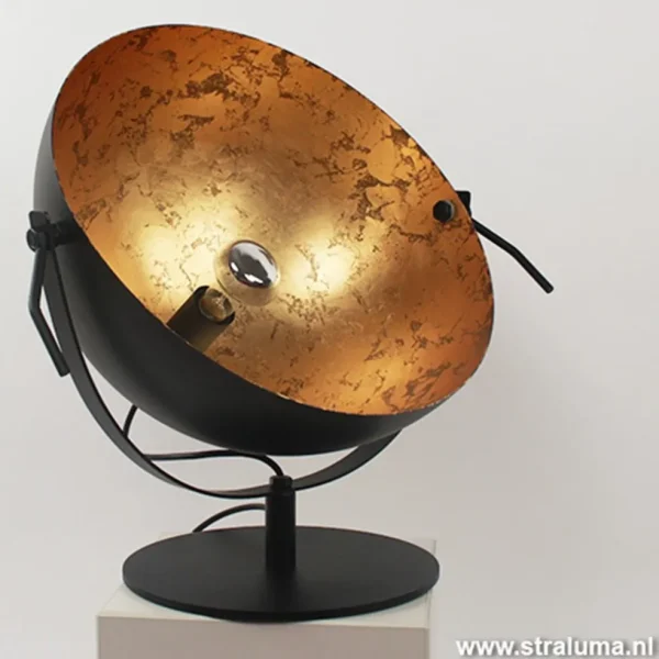 tafellamp_larino_gunmetal_3.webp Cheap Straluma Tafellamp Larino gunmetal/goldleaf 30cm