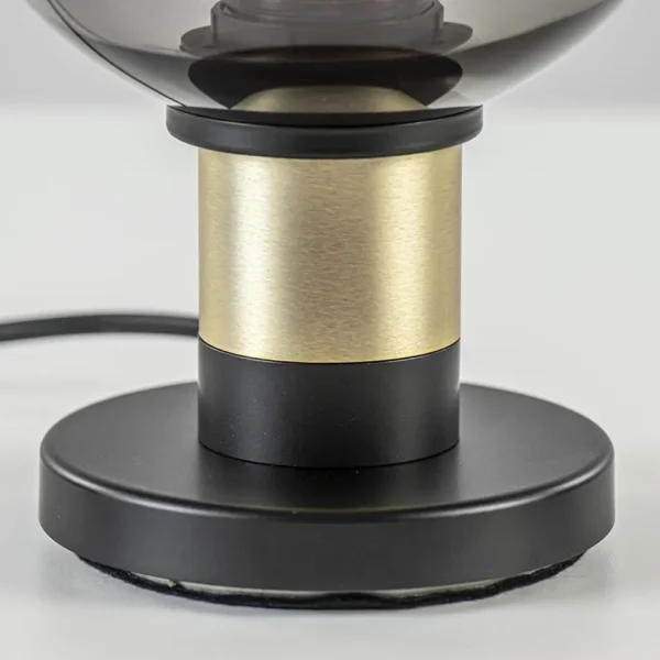 Discount Straluma Tafellamp Lazise 15cm zwart/smoke/goud