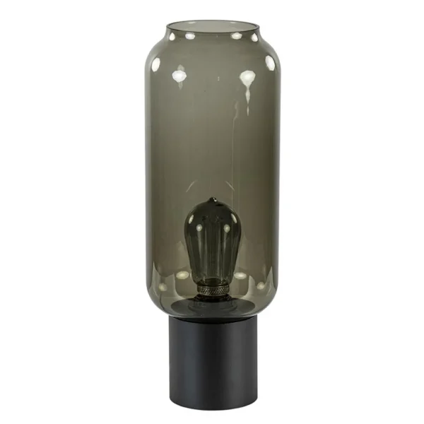 Best Straluma Tafellamp Lett zwart + smoke glas 13cm