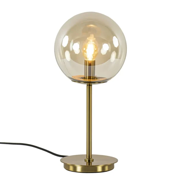 tafellamp_medina_goud_met_1.webp Best Sale Straluma Tafellamp Medina goud met amber glas L&L
