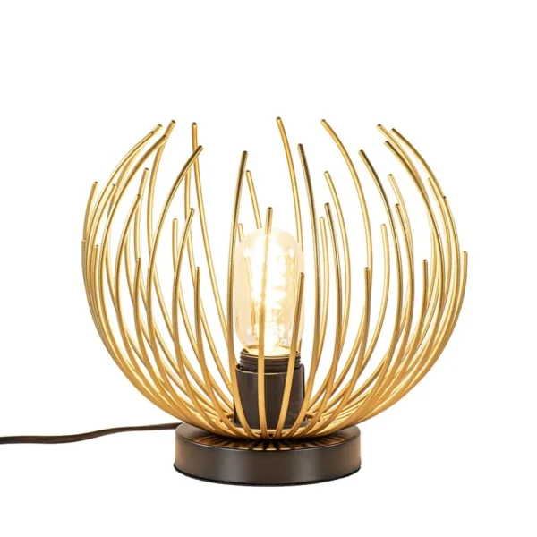 tafellamp_nest_klein_zwar_1.webp Discount Straluma Tafellamp Nest klein zwart/matgoud