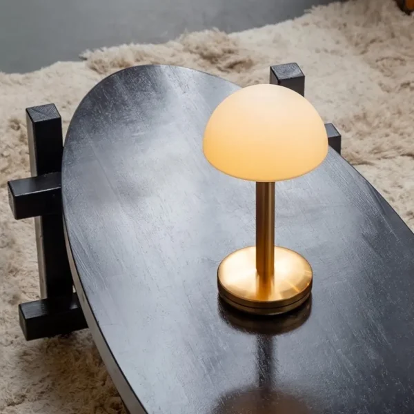 Store Straluma Tafellamp op accu gold/frosted IP65