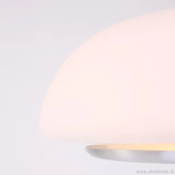 tafellamp_purissima_staal_2.webp Clearance Straluma Tafellamp Purissima staal met opaal glas
