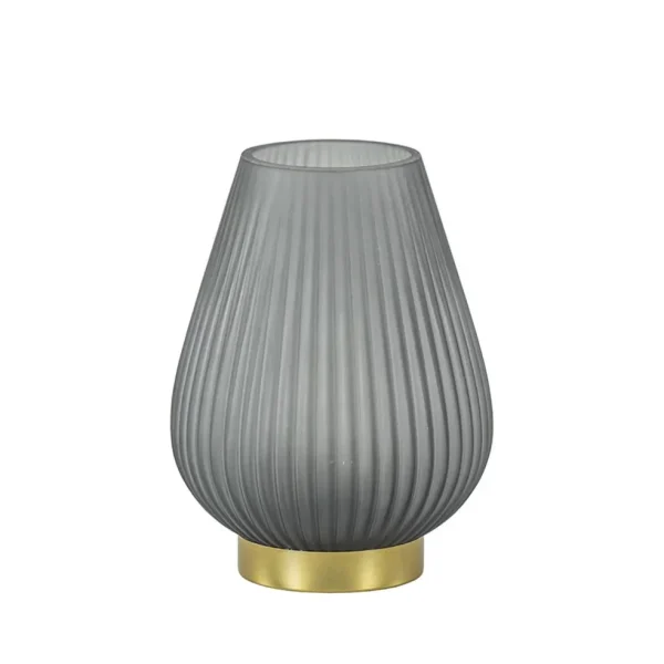 Shop Straluma Tafellamp Tajera op batterij mat grijs/goud