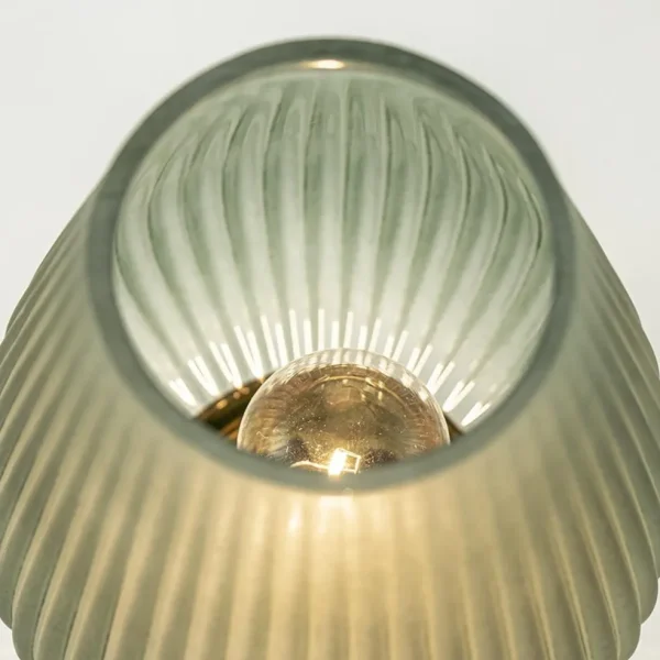 New Straluma Tafellamp Tajera op batterij donker groen/goud