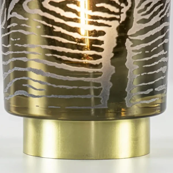 Discount Straluma Tafellamp Zebra grijs goud op batterijen Light & Living