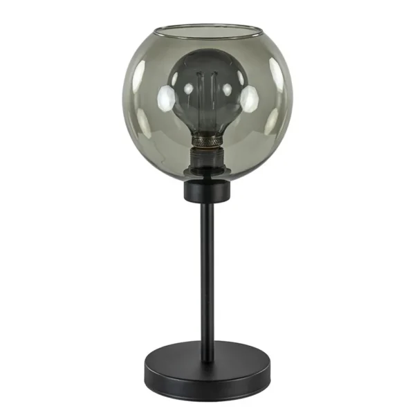 tafellamp_zwart_met_smoke_0.webp Store Straluma Tafellamp zwart met smoke glazen bol