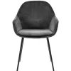 trendy_armstoel_velvet_gr_1.webp Hot Straluma Trendy armstoel velvet grey met zwart metalen poot