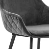 trendy_armstoel_velvet_gr_3.webp Hot Straluma Trendy armstoel velvet grey met zwart metalen poot