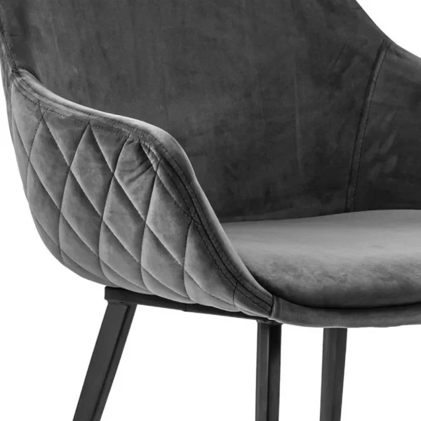 trendy_armstoel_velvet_gr_3.webp Hot Straluma Trendy armstoel velvet grey met zwart metalen poot
