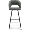 trendy_barkruk_velours_me_1.webp Fashion Straluma Trendy barkruk velours met zwart metalen poot