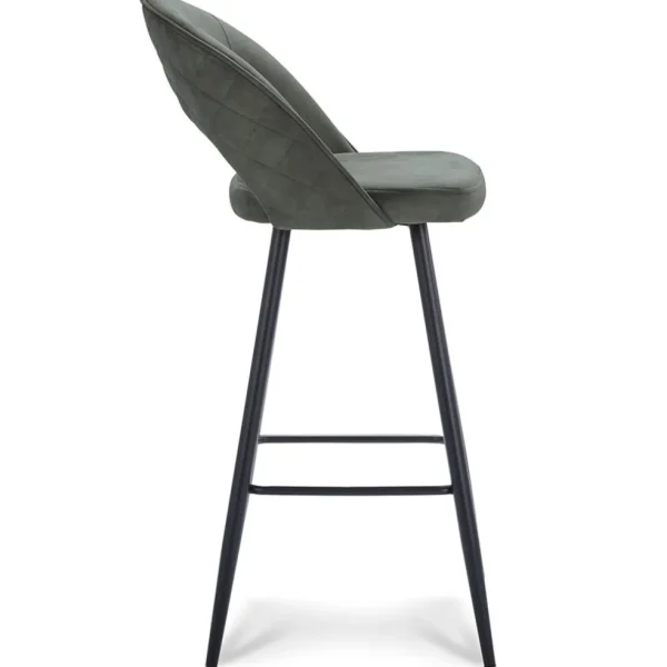 trendy_barkruk_velours_me_2.webp Fashion Straluma Trendy barkruk velours met zwart metalen poot