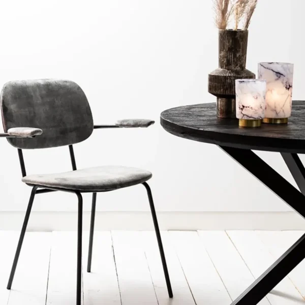 trendy_eetkamerstoel_emma_4.webp Hot Straluma Trendy eetkamerstoel Emma velvet grijs