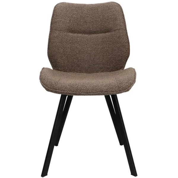 Shop Straluma Trendy eetkamerstoel stof bruin met zwarte poot