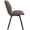 Shop Straluma Trendy eetkamerstoel stof bruin met zwarte poot