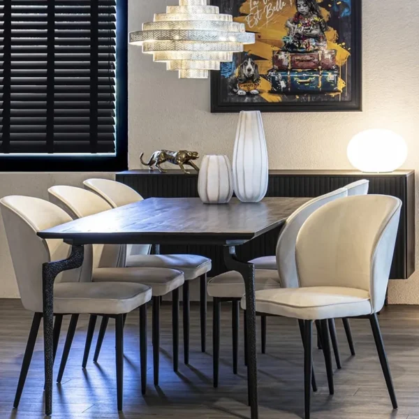 trendy_eetkamerstoel_wit__4.webp Cheap Straluma Trendy eetkamerstoel wit velours met zwart metalen poot