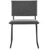 trendy_eettafelstoel_grij_1.webp Store Straluma Trendy eettafelstoel grijs met gunmetal poot